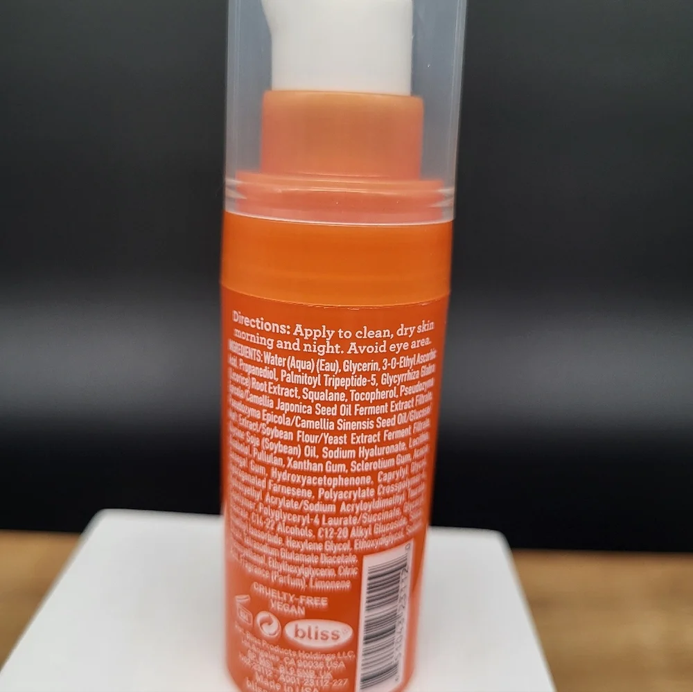 Bliss Bright Idea Brightening Serum with Vitamin C & Tri-peptides, 15ml, New